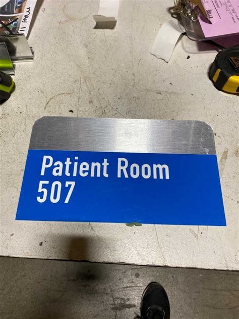 Medium Hospital Patient Room Number Signs