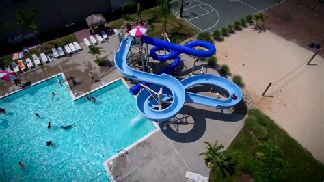 The Arena Club Aerial View Aquatics Complex - YouTube