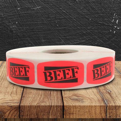 Meat Labels | Beef Labels - Roll of 1000 Adhesive Stickers