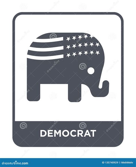 Democrat Icon in Trendy Design Style. Democrat Icon Isolated on White Background Editorial Stock ...