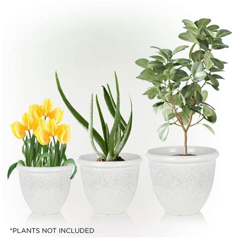 Alpine Corporation Indoor/Outdoor Planters with Drainage Holes and ...