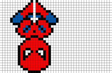 Spider Man Pixel Art | Spiderman pixel art, Pixel art templates, Minecraft pixel art