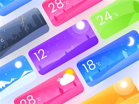 Weather Cards by Aura on Dribbble