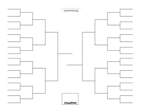 Printable 32 Man Bracket - Printable Word Searches