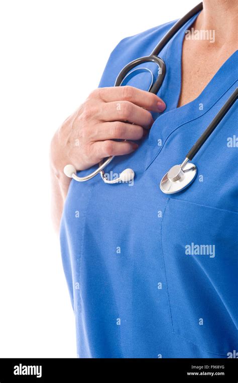 Nurse with stethoscope Stock Photo - Alamy