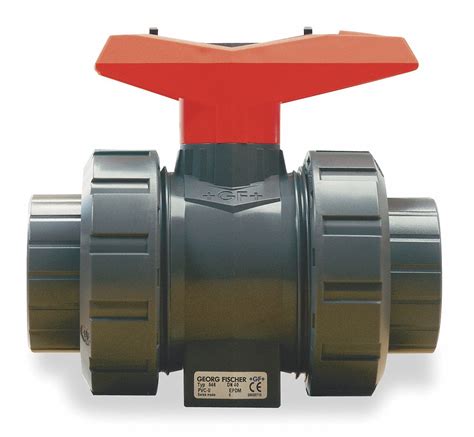 GF PIPING SYSTEMS Ball Valve, PVC, Inline True Union, 2-Piece, Pipe Size 2 in - 2KE51|161546347 ...