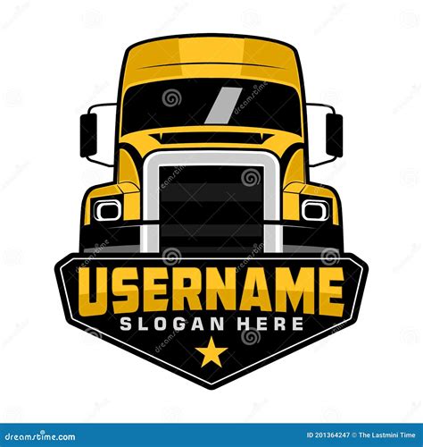 Old Truck Logo Vector Black And White Illustration Front View ...