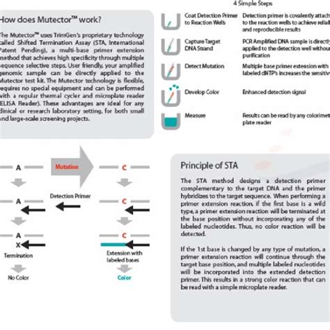 TrimGen Mutector colorimetric point mutation detection methodology ...