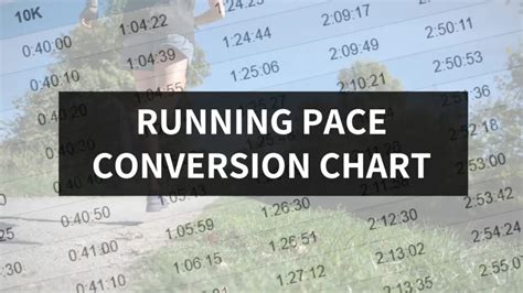 RUNNING PACE CONVERSION CHART Soles By MICHELIN, 40% OFF
