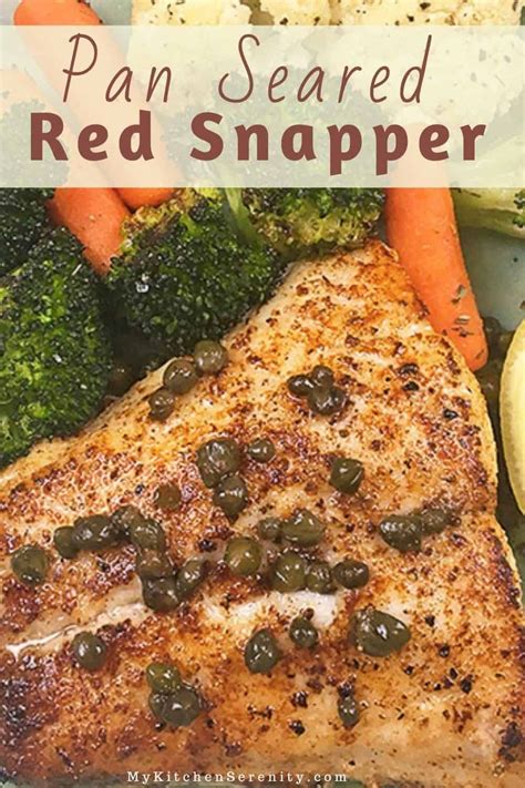 Pan Seared Red Snapper Filet Recipe in 2021 | Filet recipes, Snapper ...