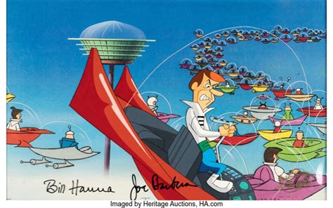 Jetsons The Movie George Jetson in Flying Car Production Cel Signed by ...