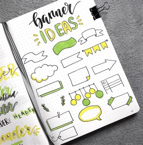 19 of the Best Bullet Journal Banner Ideas for Your 2024 Doodles