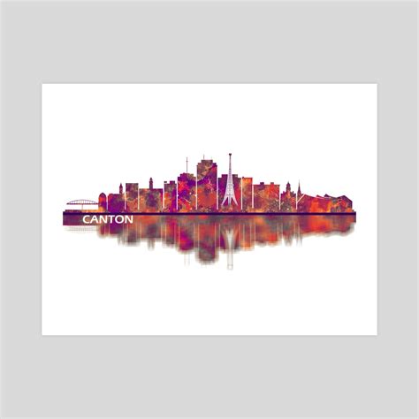 Canton Ohio Skyline Landscape, an art print by Towseef Dar - INPRNT