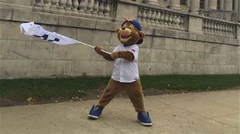 Cubs mascot surprises fans, Wrigleyville bars prepare for big night ...