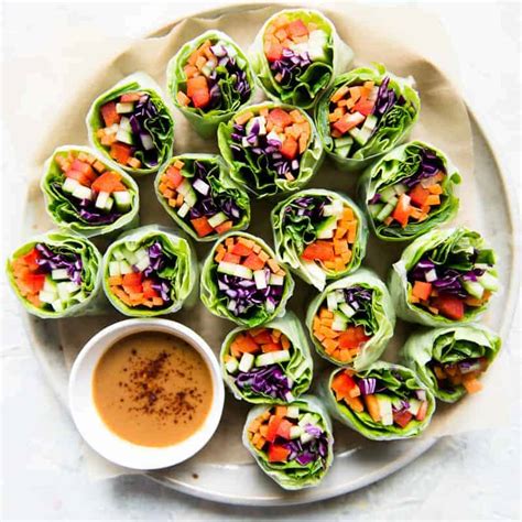 Fresh Vegan Vegetable Spring Rolls Recipe | Healthy Nibbles