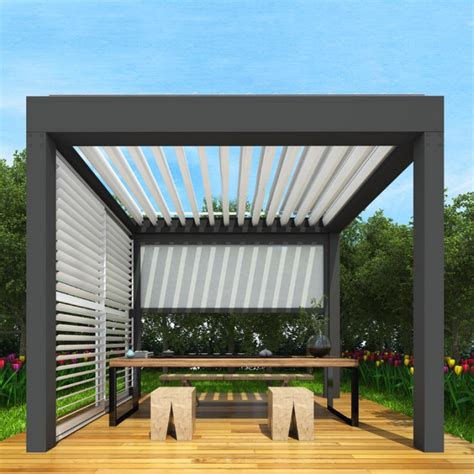 Aluminum Waterproof Adjustable Louver Roof Pergolas For Balcony outdoor ...