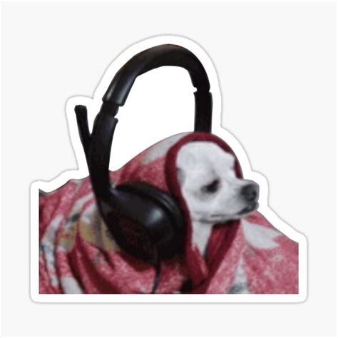 "Headphone dog meme" Sticker for Sale by los-memes | Redbubble