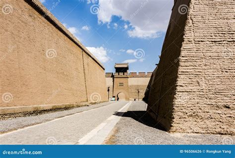 Jiayuguan Pass stock photo. Image of sandland, sunshine - 96506626