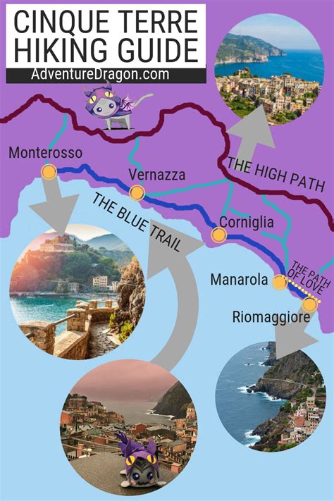 Cinque Terre Hiking Map & Guide - the Best Coastal Trails & Hikes to ...