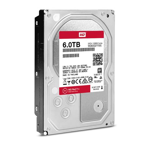 WD 6TB Red Pro 7200 rpm SATA III 3.5" Internal NAS HDD WD6002FFWX