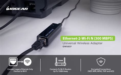 IOGEAR Ethernet-2-WiFi Universal Wireless Adapter, GWU637: USB Network Adapters: Amazon.com.au