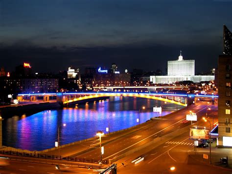 hokum: Moscow night light river reflections #2