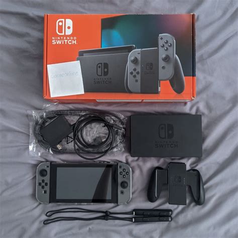 Nintendo Switch V2 - Gray color with complete stock accessories, Video ...