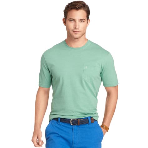 Izod Shirt Solid Crew Neck Tshirt in Green for Men (Malachite Green) | Lyst