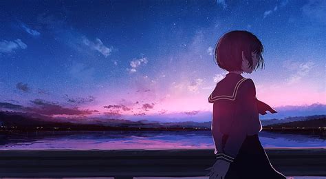 Anime Girl Landscape Cool Art, HD wallpaper | Peakpx