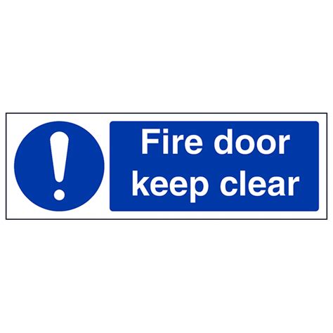 Fire Door Keep Clear - Landscape | Safety Signs 4 Less