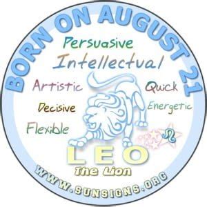 August 21 Zodiac Horoscope Birthday Personality - SunSigns.Org