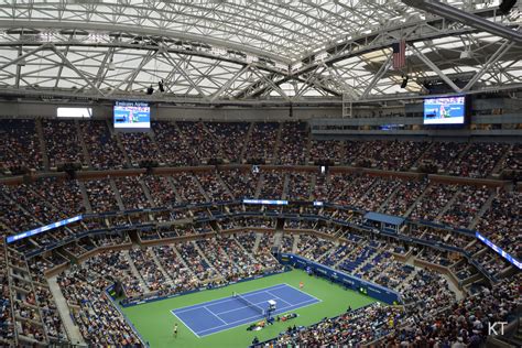 Arthur Ashe Stadium with the roof closed | Rafael Nadal v Ka… | Flickr
