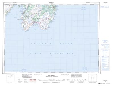 001K - TREPASSEY - Topographic Map. Includes contour lines, water ...