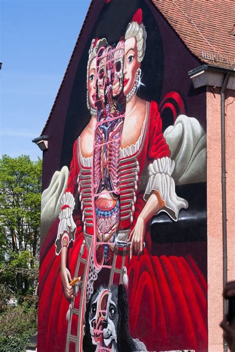 Wilhelmine- German Street Art - Bayreuth Editorial Photography - Image of bavaria, house: 115951437