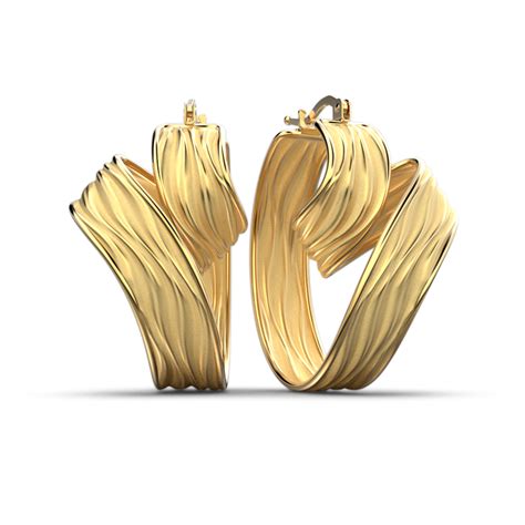 Long Hoop Earrings | Italian Gold Jewelry | Oltremare Gioielli