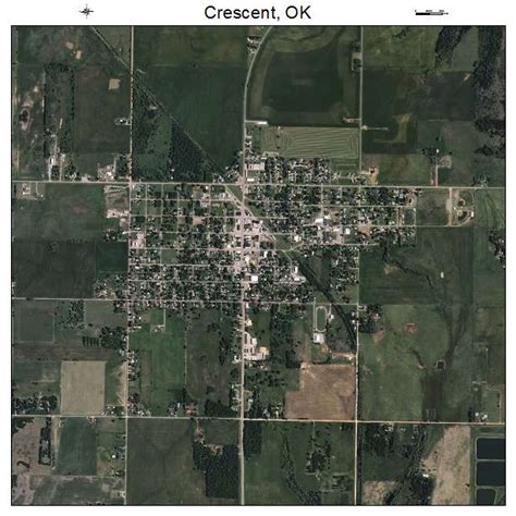 Aerial Photography Map of Crescent, OK Oklahoma