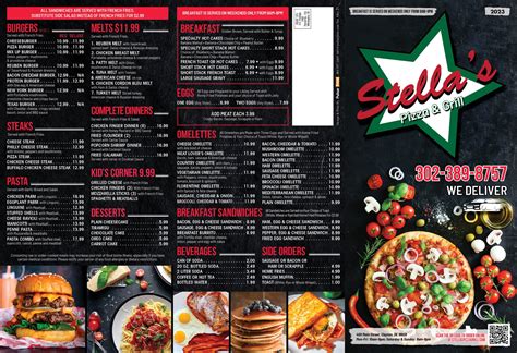 Menu - Stellas Pizza & Grill