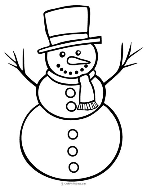 Blank Snowman Clip Art Black And White