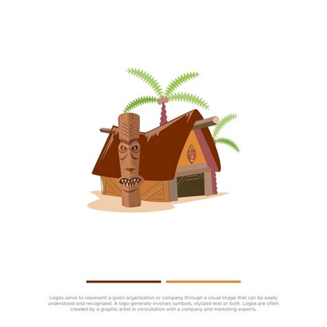 Premium Vector | Tiki hut isolated icon