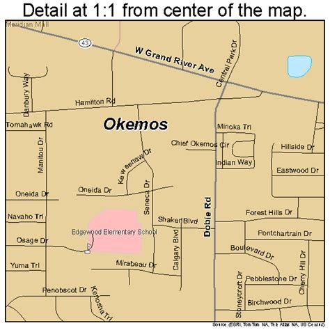 Okemos Michigan Street Map 2660340