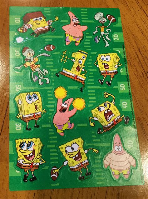 Vintage Spongebob Football Stickers | Etsy