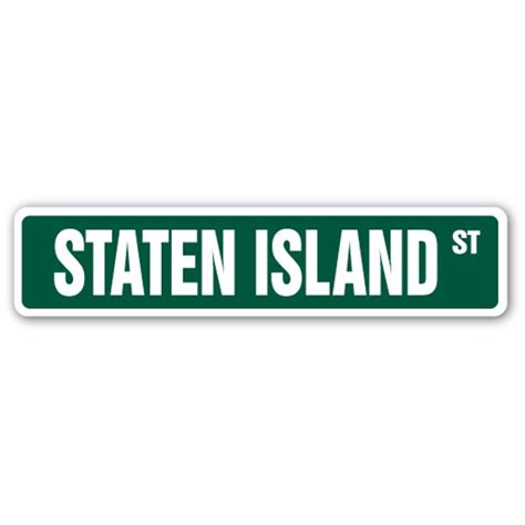 STATEN ISLAND Aluminum Street Sign NY NYC New York borough | Indoor ...