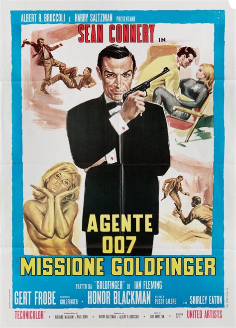 Goldfinger Original R1970s Italian Due Foglio Movie Poster ...