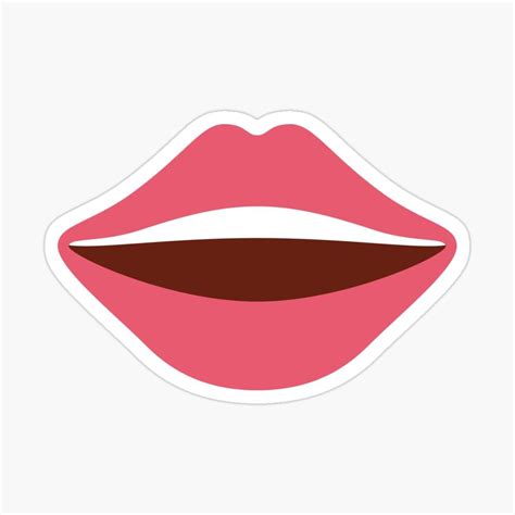 'Open smiling mouth illustration' Glossy Sticker by javes93 in 2020 | Coloring stickers ...