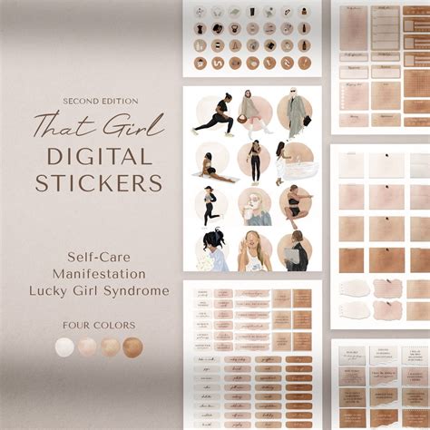 Digital Planner Stickers THAT GIRL Aesthetic Stickers Goodnotes ...