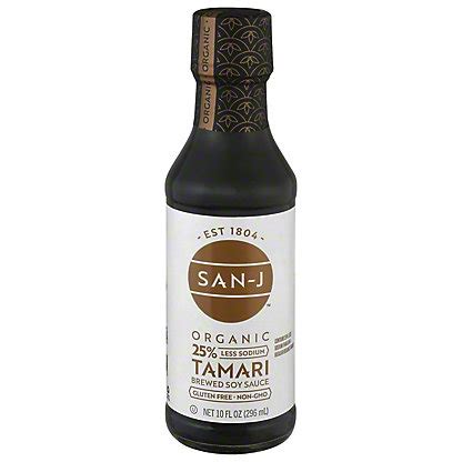 San-J Organic Tamari Reduced Sodium Wheat Free Soy Sauce, 10 oz – Central Market