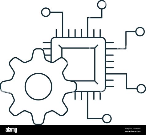 Mechatronics icon. Monochrome simple sign from engineering collection. Mechatronics icon for ...