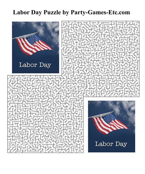 Labor Day Party Games, Free Printable Games and Activities for a Holiday Celebration