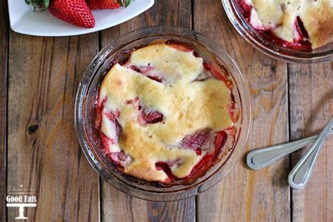 Strawberry Baked Custard Recipe - Grace and Good Eats