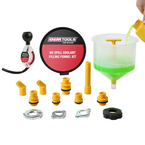 OEMTOOLS 87045 No Spill Coolant Filling Funnel Kit with Coolant Tester ...